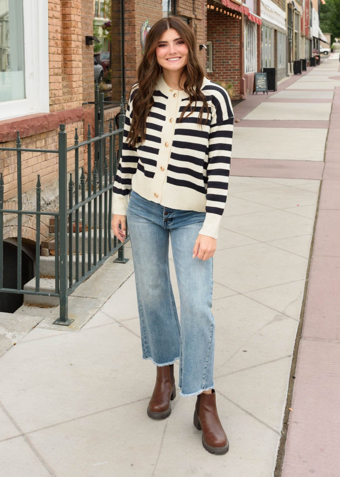 Josee Striped Cardigan