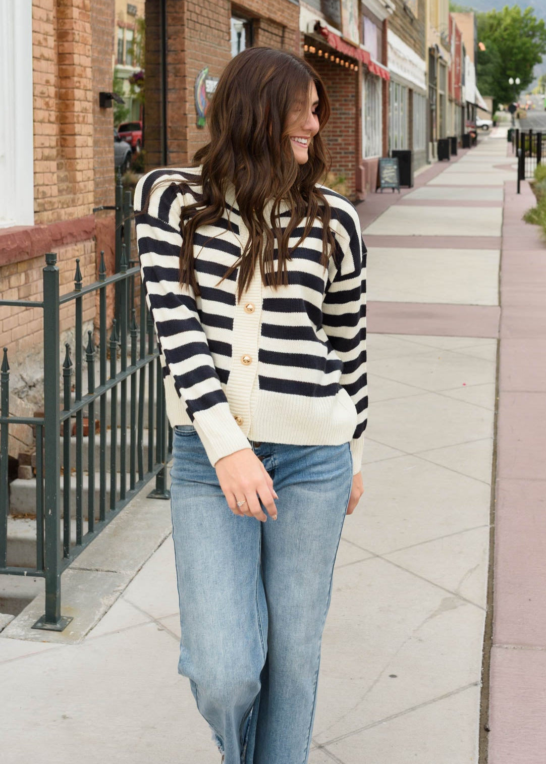 Josee Striped Cardigan