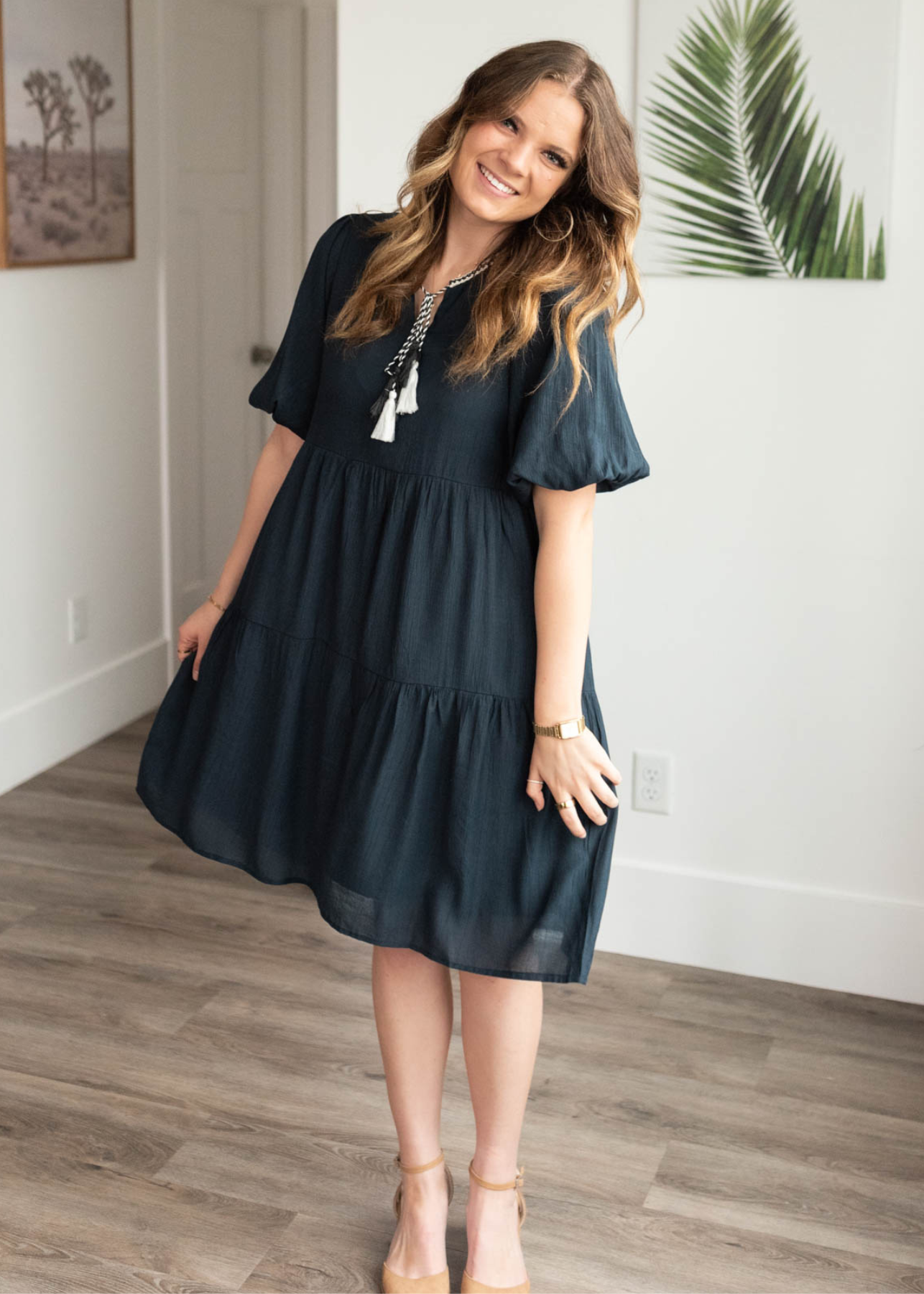 Karlie Navy Tie Dress