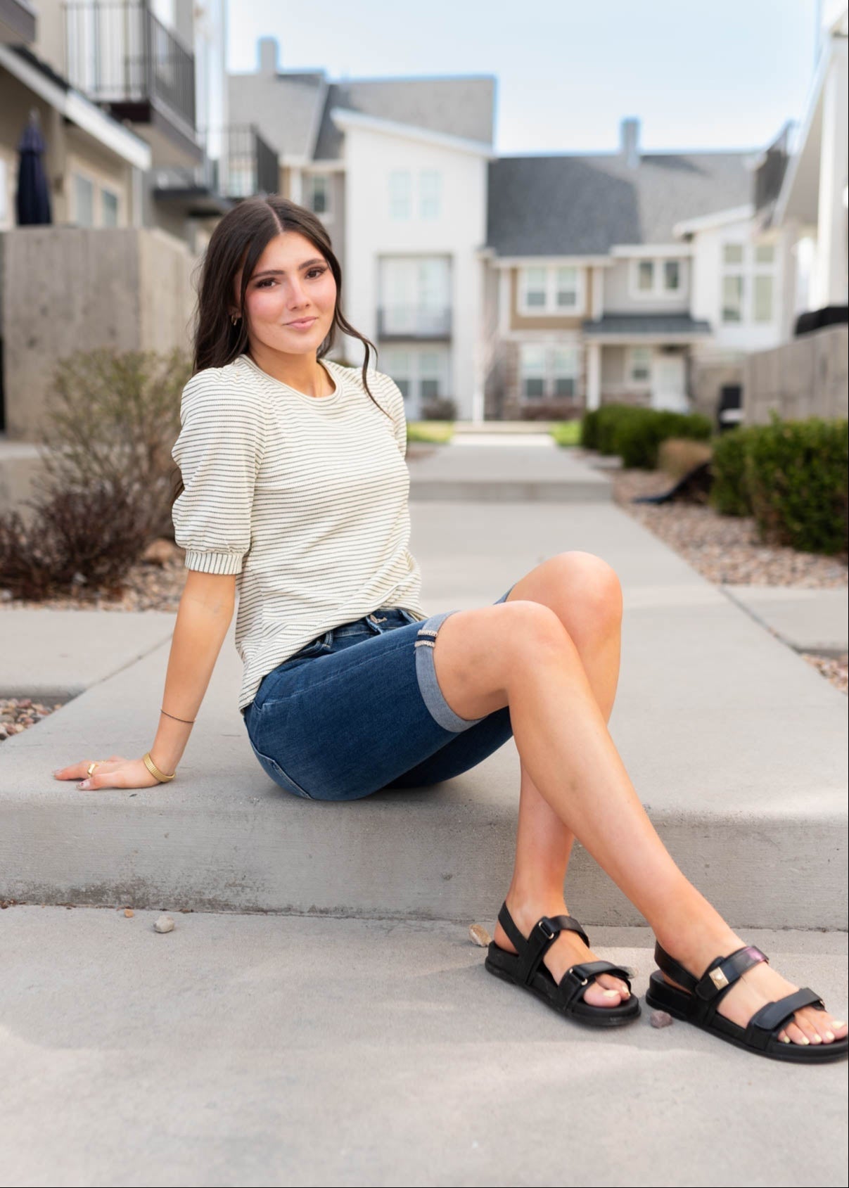 Karly High Rise Bermuda Shorts