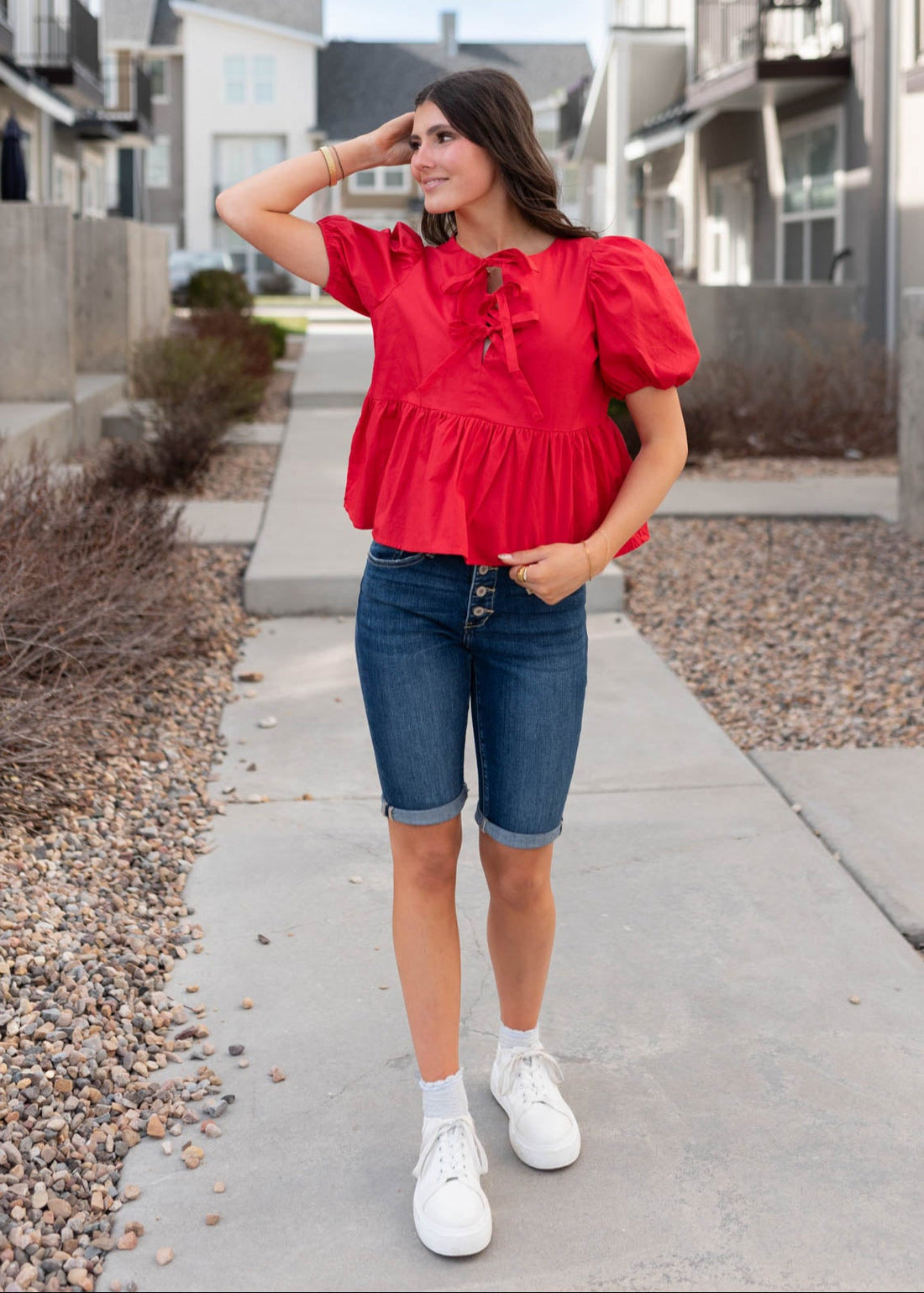 Karly High Rise Bermuda Shorts