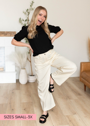 Lilian Cream Polka Dot Pants