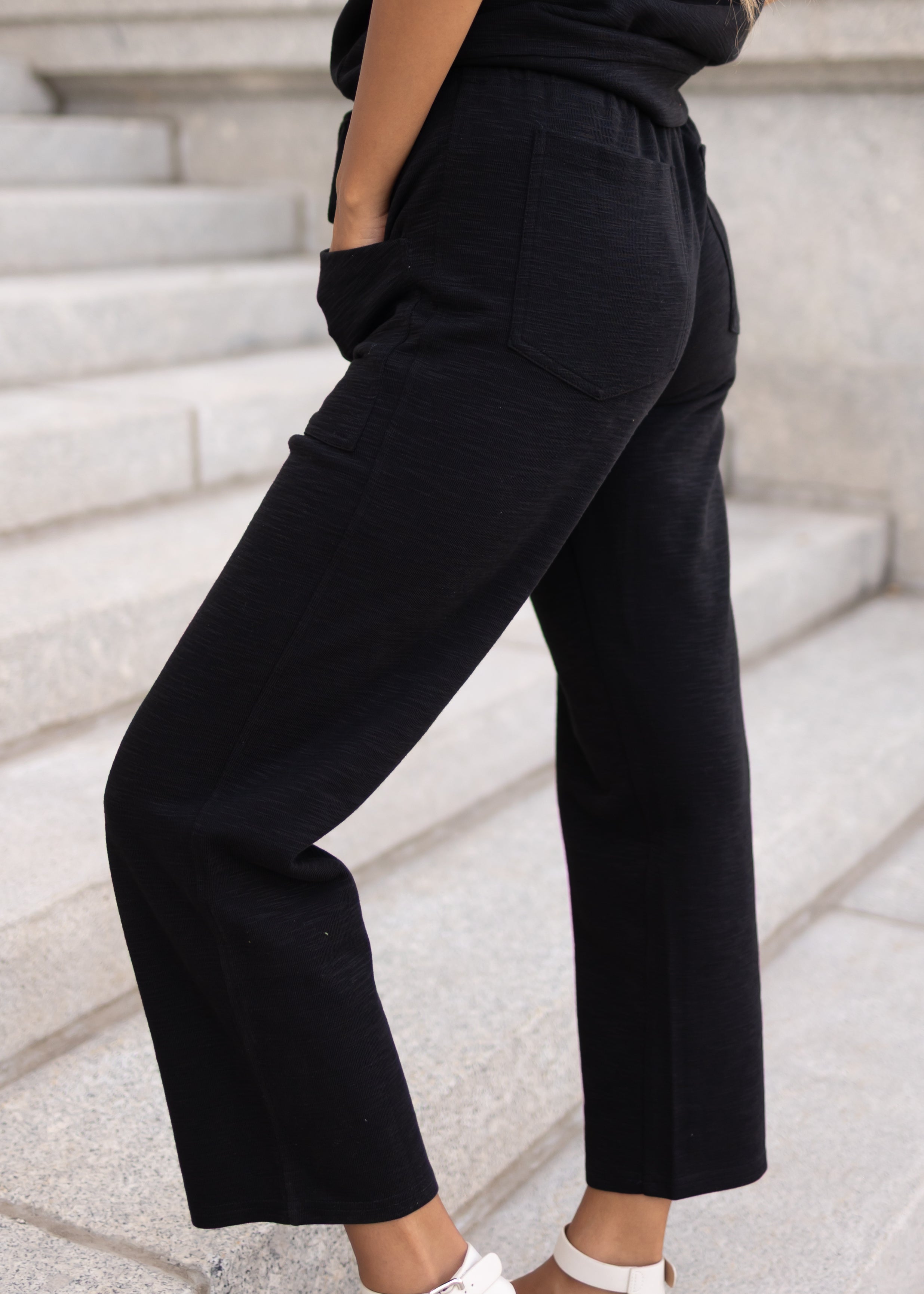Lillian Black Knit Pants