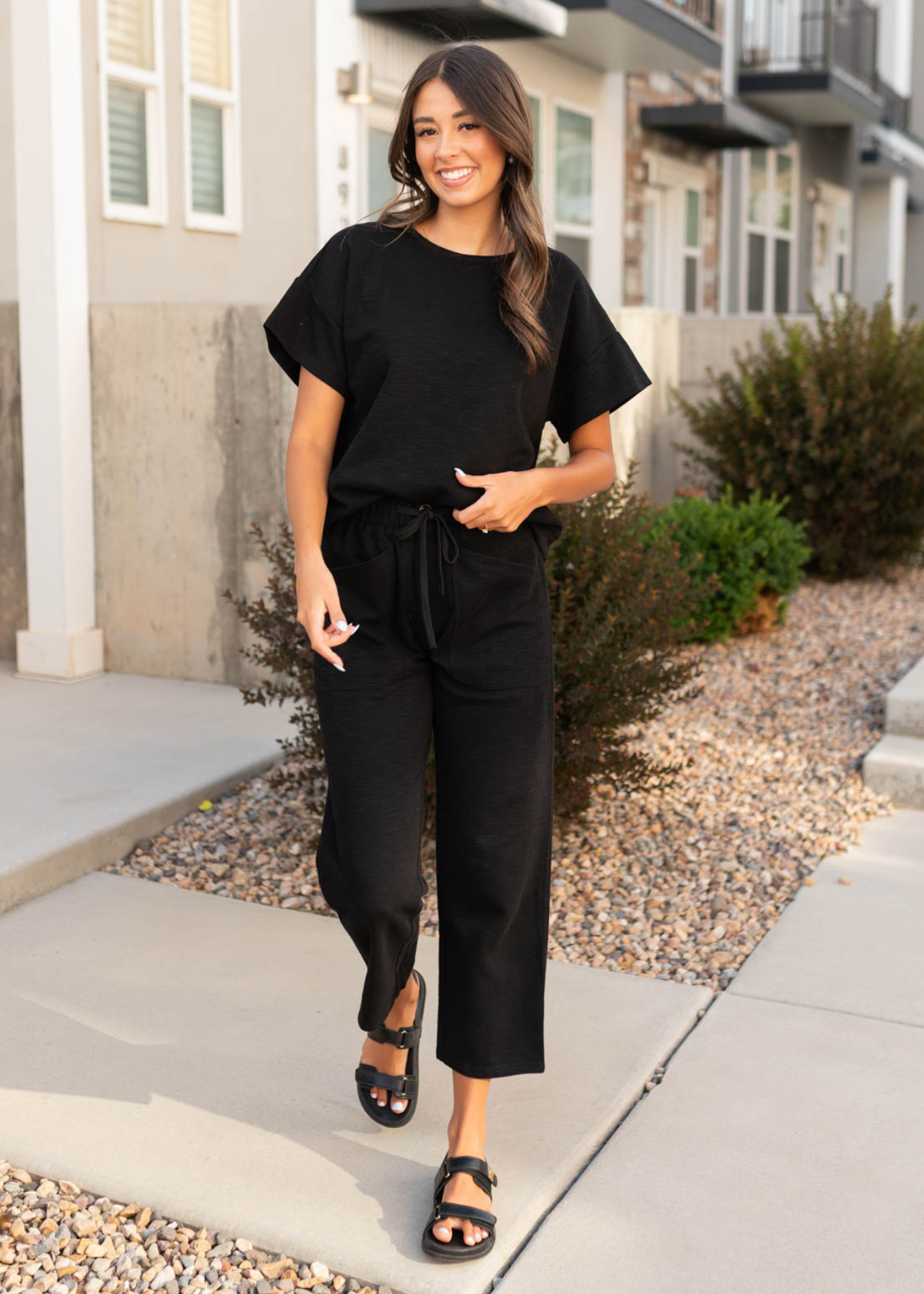 Lillian Black Knit Pants