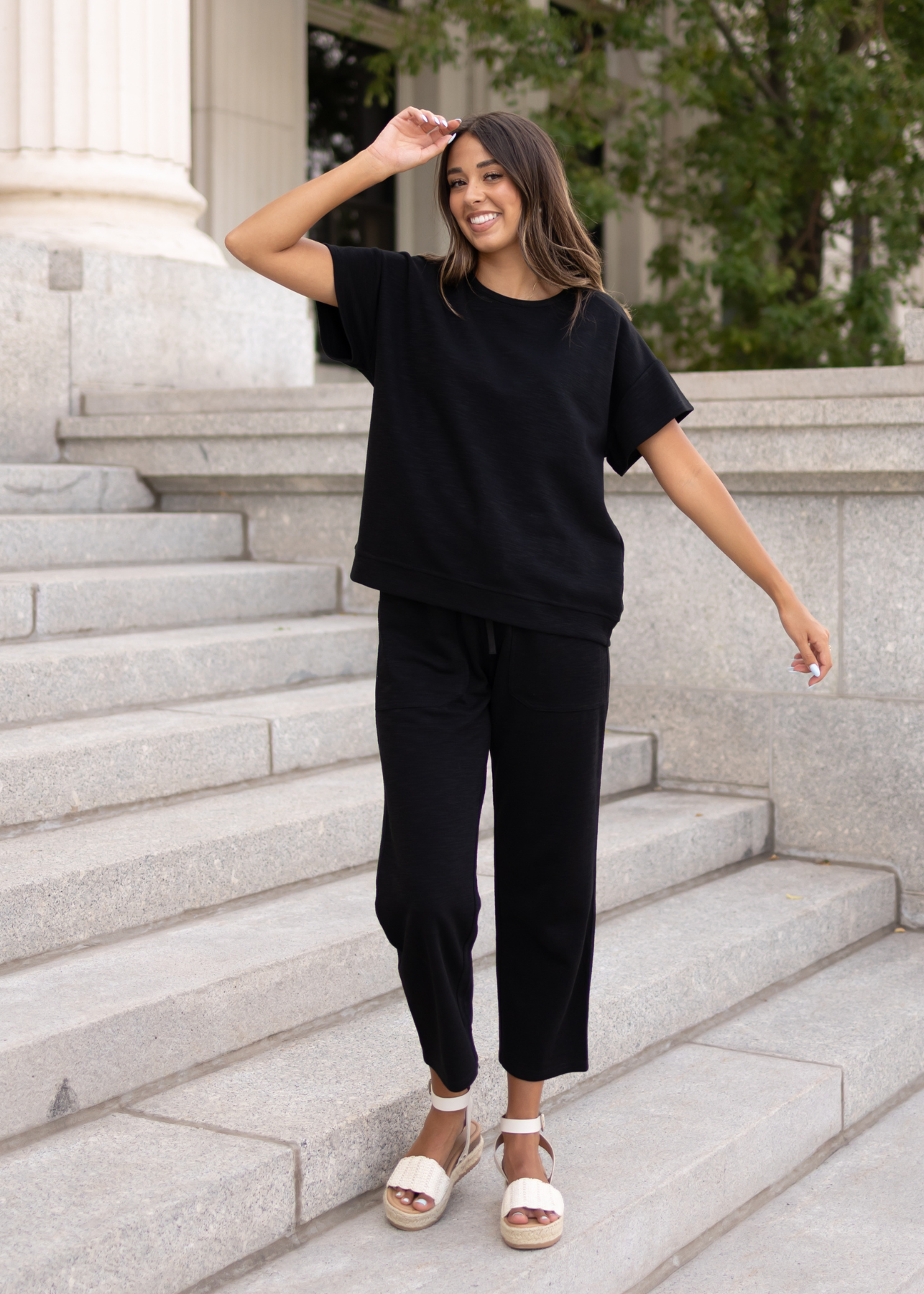 Lillian Black Knit Pants