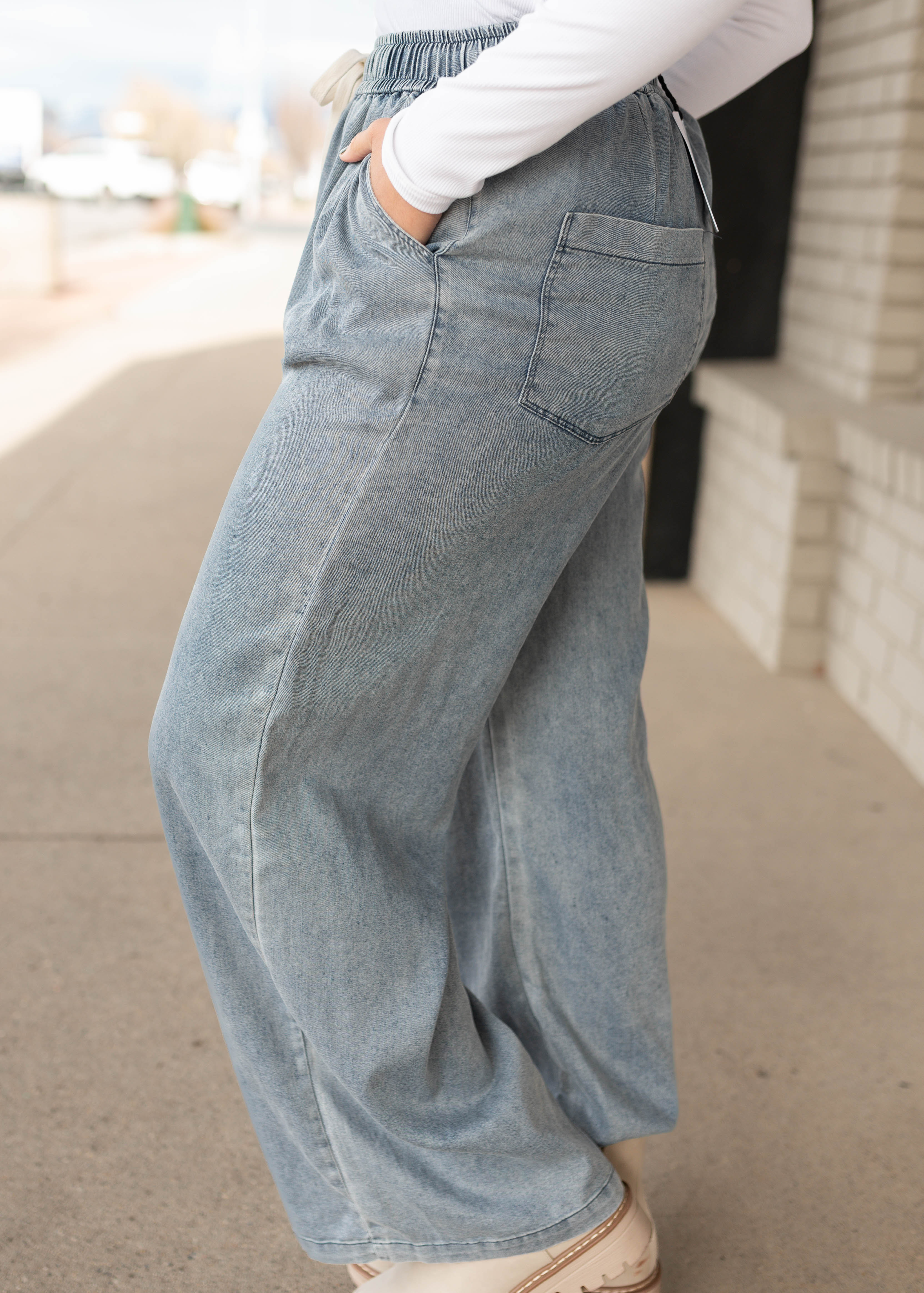 Lucia Denim Drawstring Pants