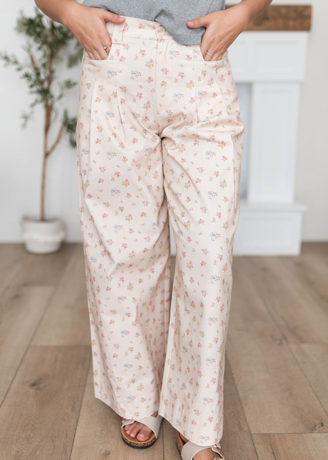 Mae Ivory Floral Pants