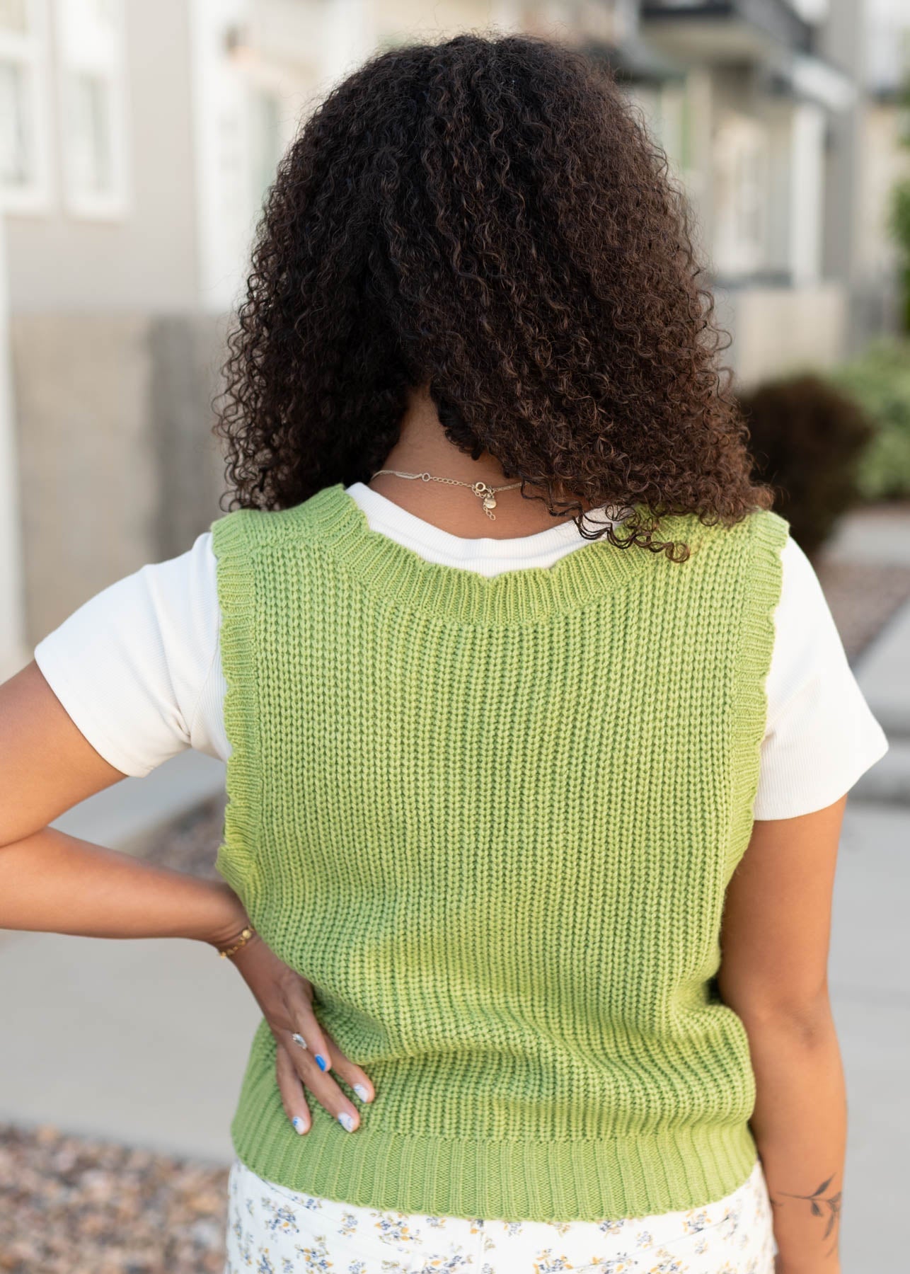 Matilda Green Button Up Vest