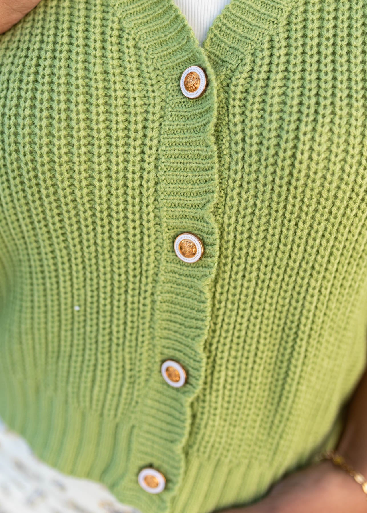 Matilda Green Button Up Vest