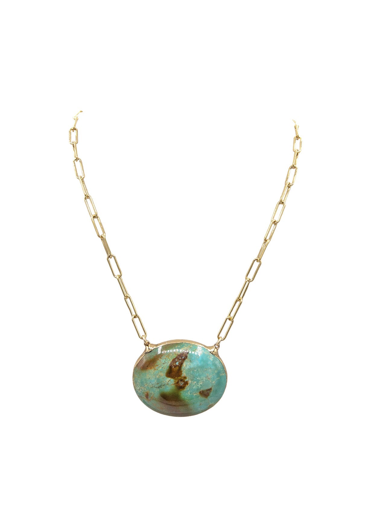 Natural Turquoise Pendant Necklace