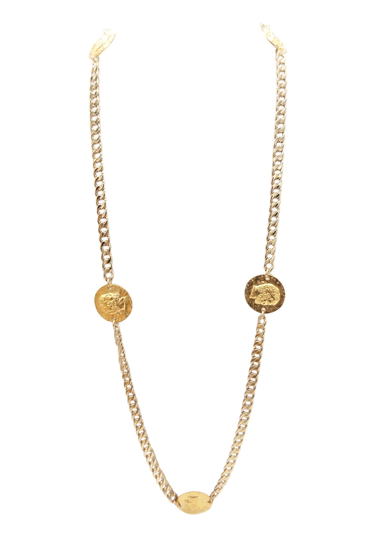 Gold Coin Chain Necklace