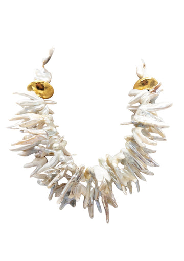 Freshwater Pearl Gold Accent Necklace