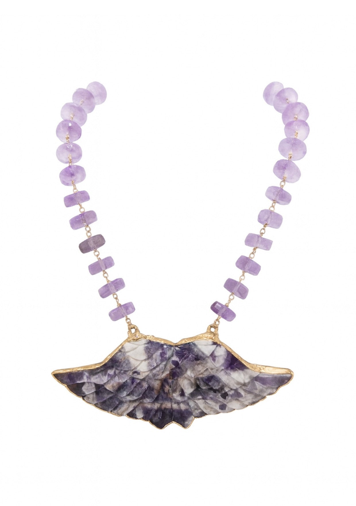 Amethyst Gold Foil Pendant Necklace