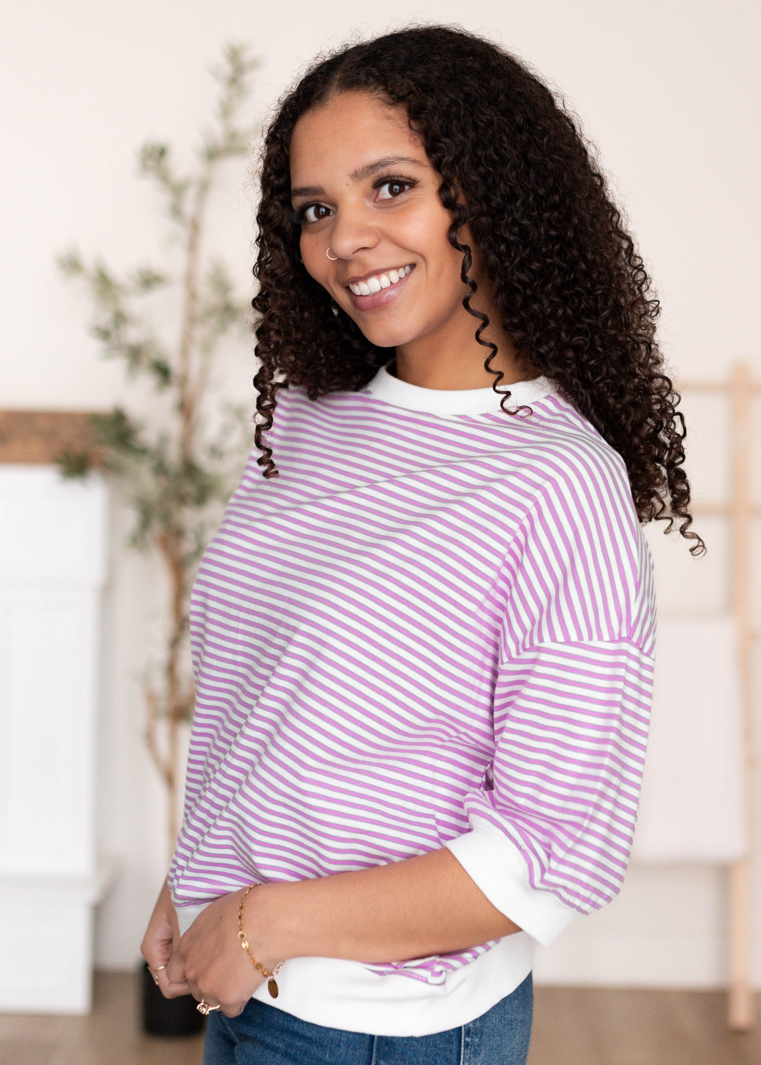 Oaklynn Pink Stripe Top