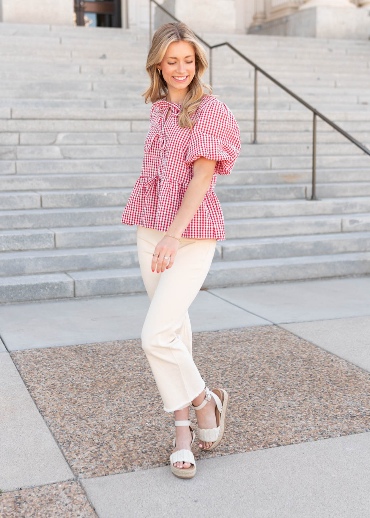 Odette Cream High Rise Pants