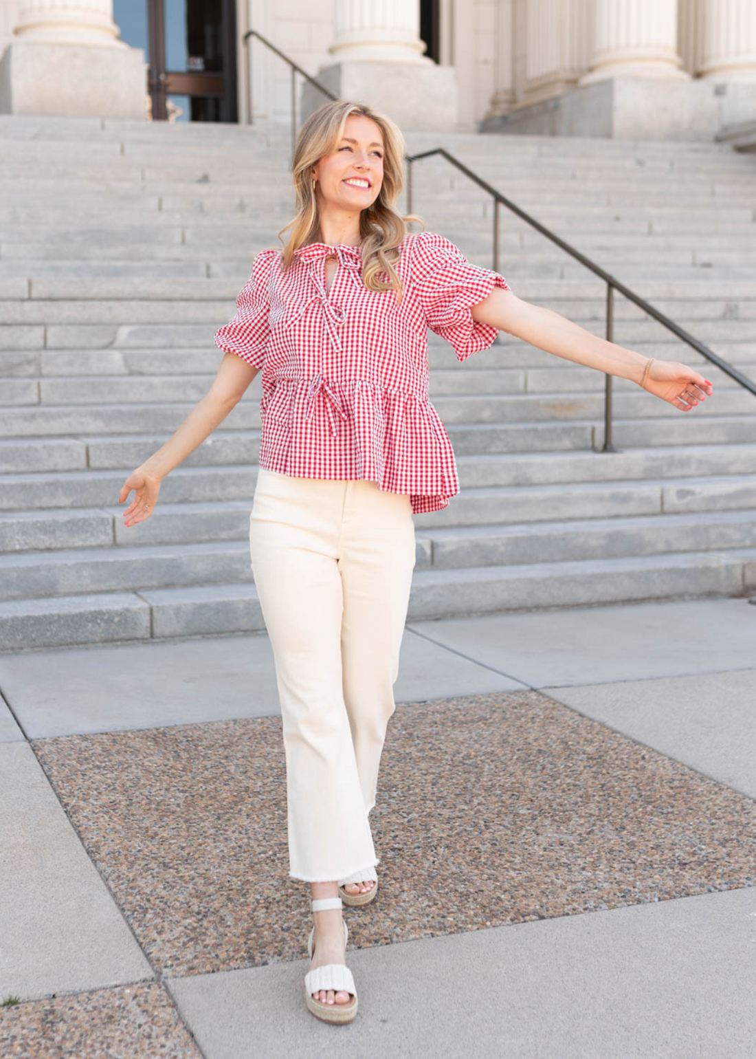 Odette Cream High Rise Pants