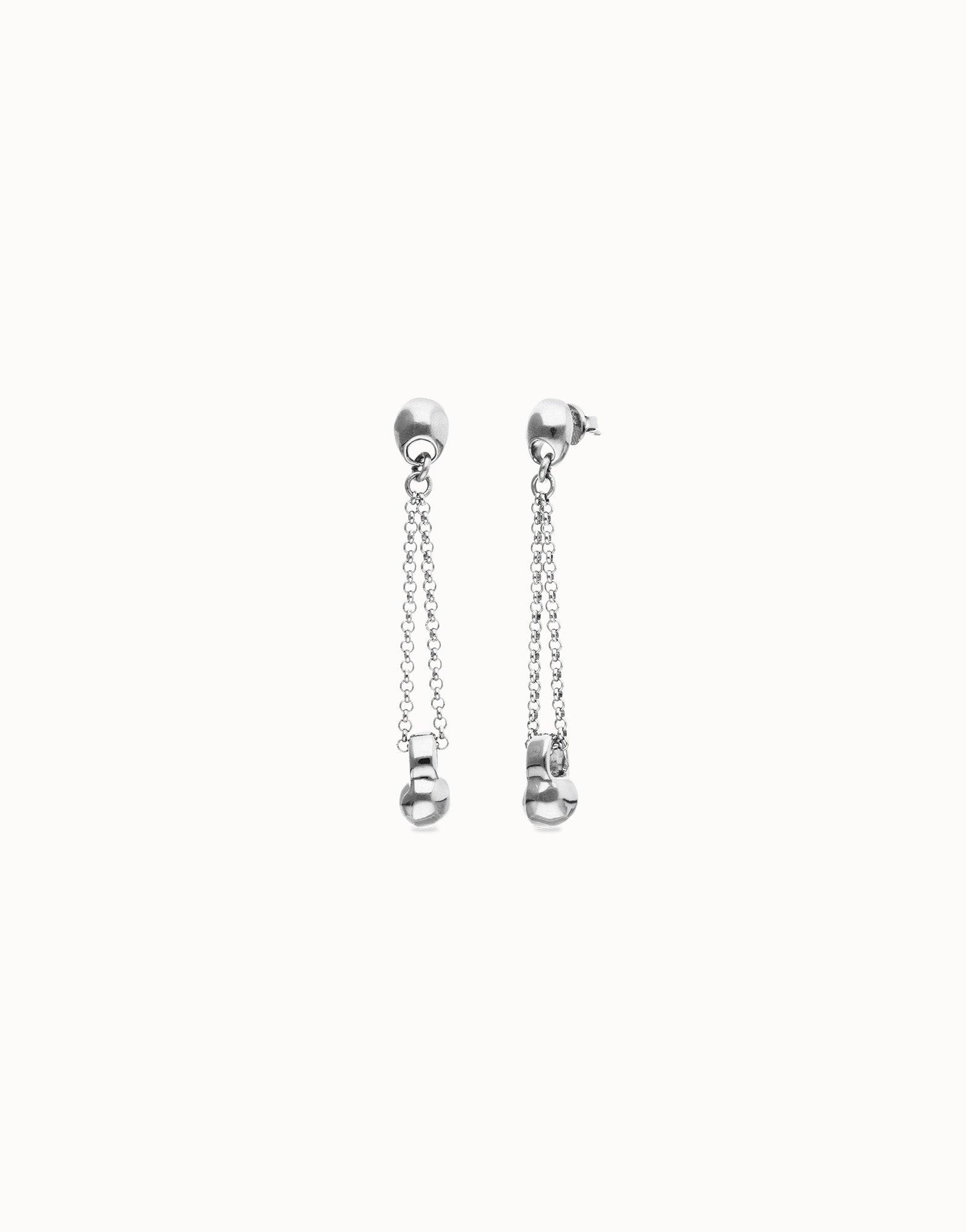 Drop Earrings with Long Chain and Sphere