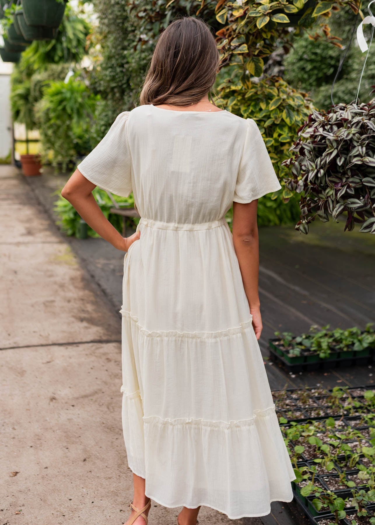 Rebekah Cream Button Down Dress