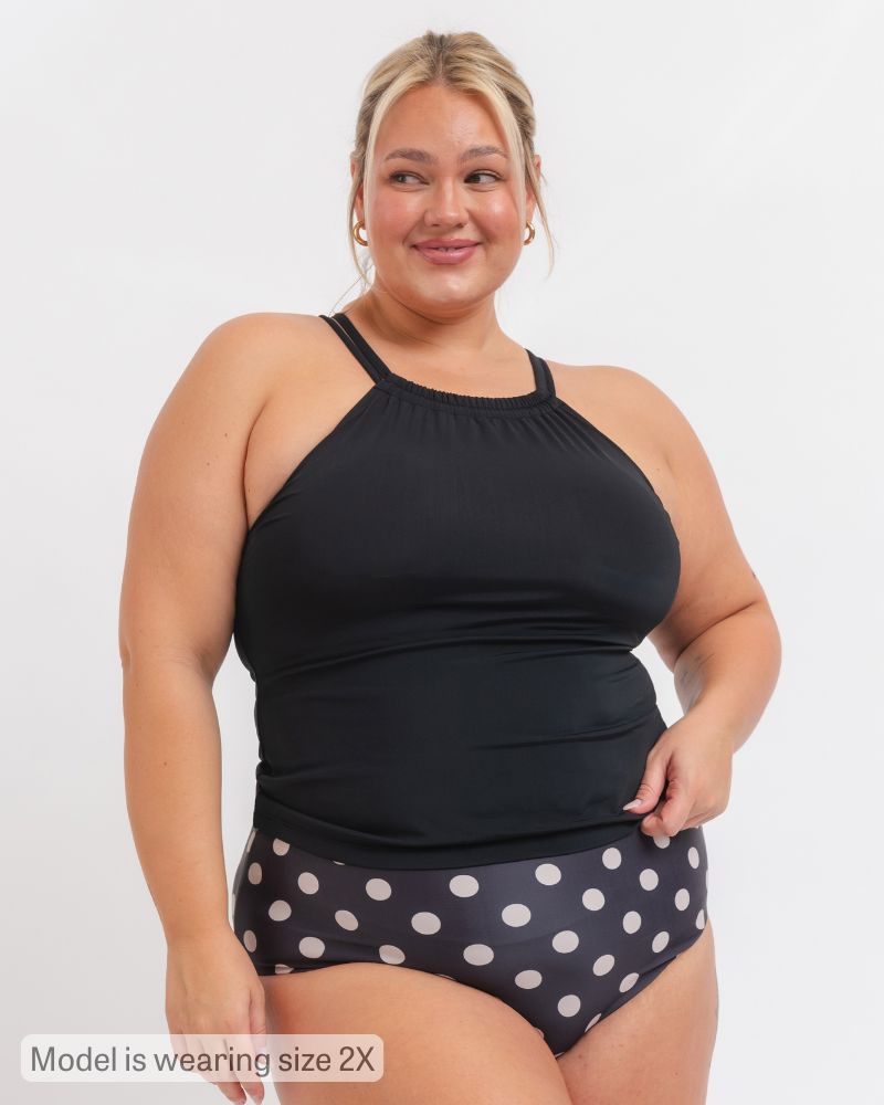 Retro Dot Mid-Waist Bottom