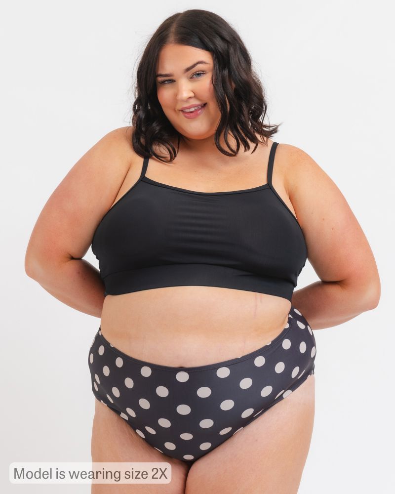 Retro Dot Mid-Waist Bottom