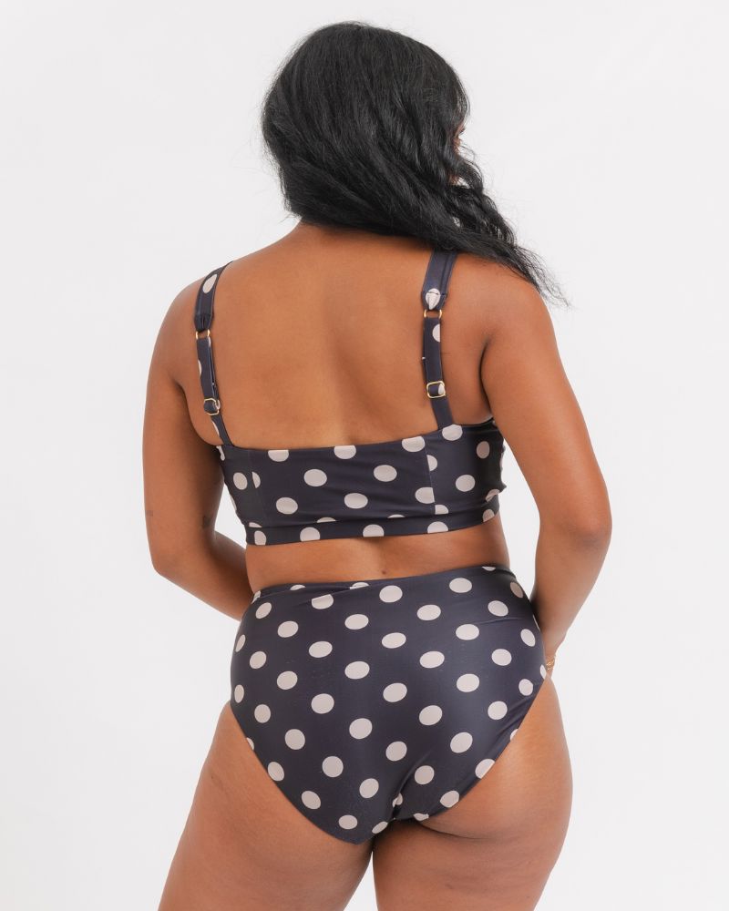 Retro Dot Mid-Waist Bottom