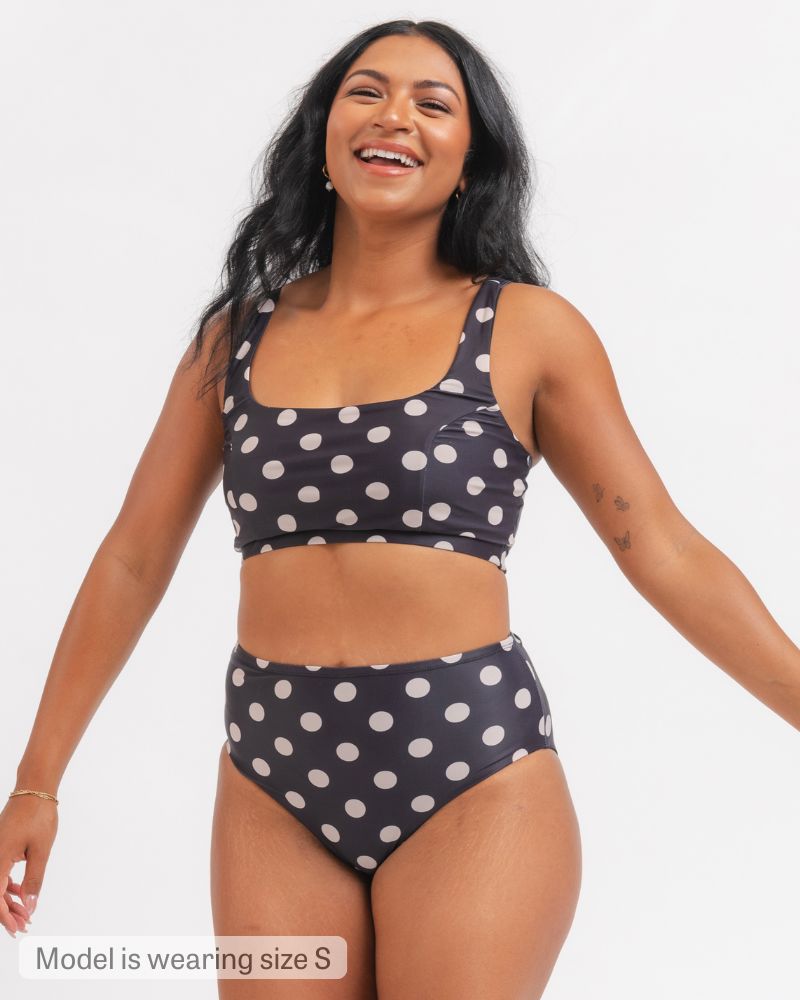 Retro Dot Mid-Waist Bottom