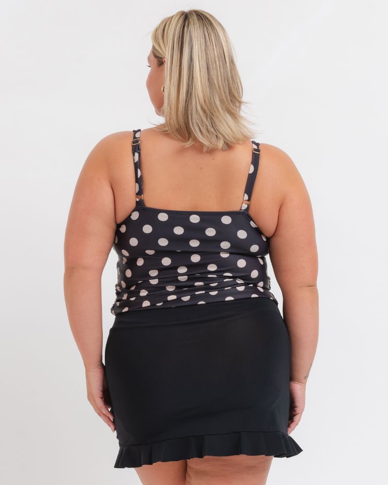 Retro Dot Square Neck Tankini Top