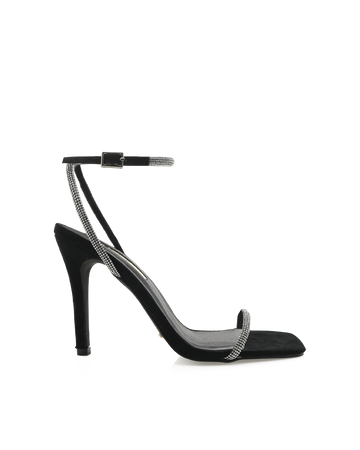 STARLETTE - DIAMANTE-BLACK SUEDE