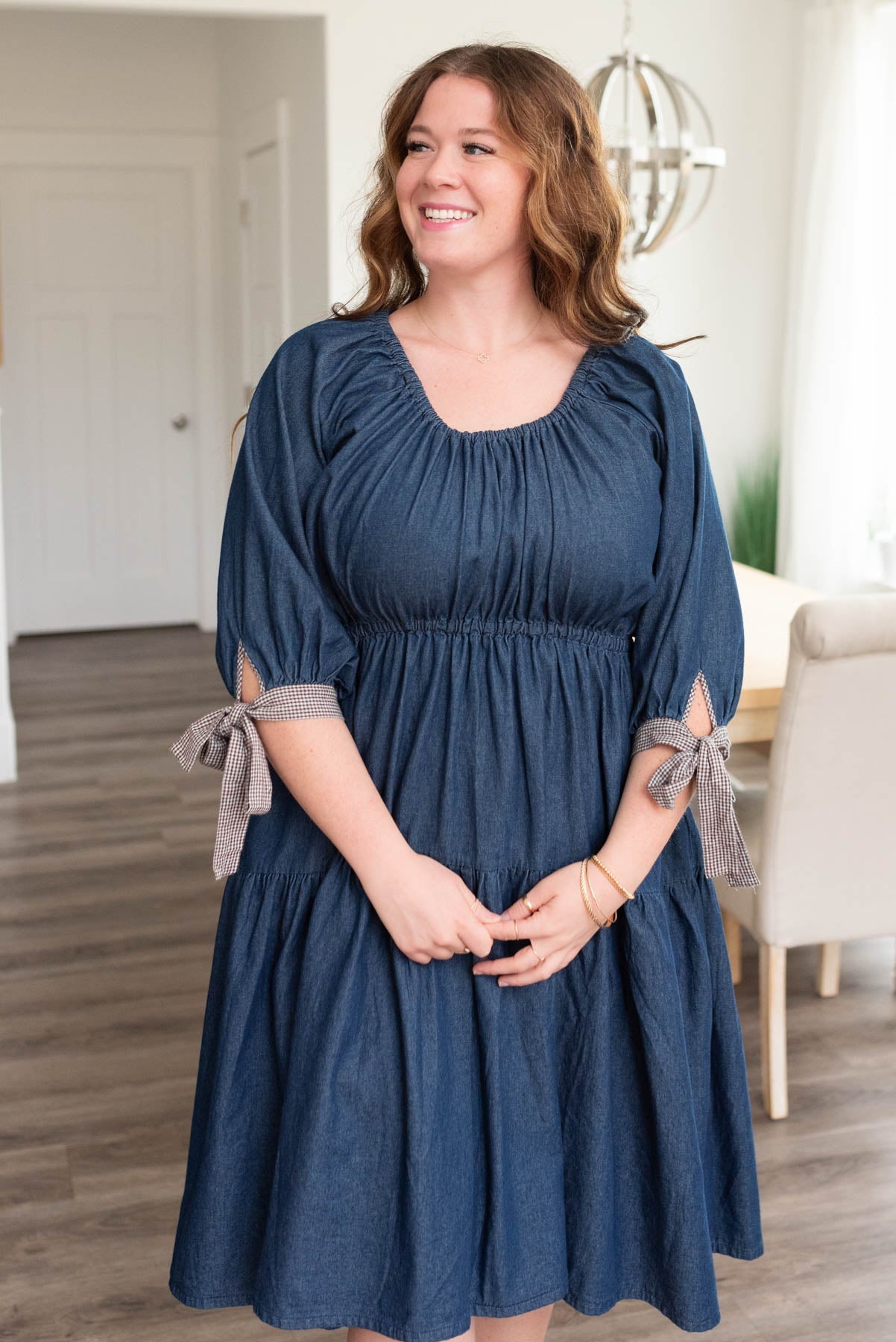 Sammie Dark Denim Tiered Dress