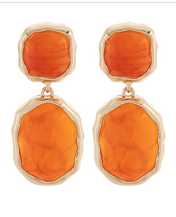 Marble Muse Oval Dangle Earrings