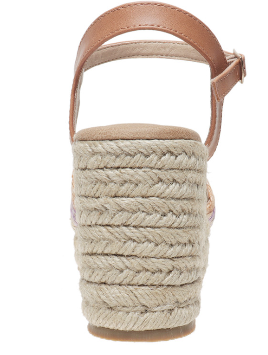 Laguna Woven Platform Wedge (Tan Combo)