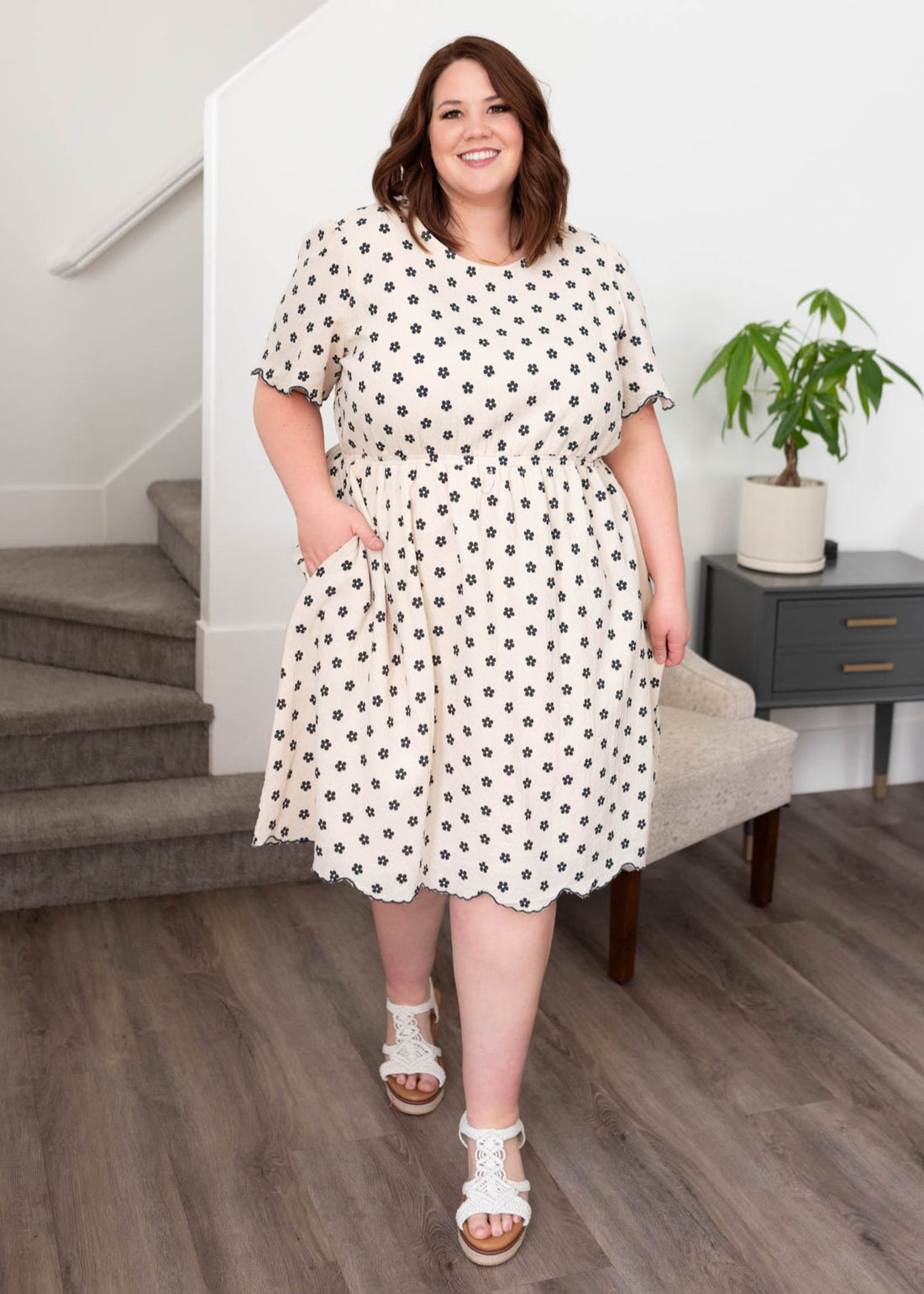 Skye Navy Floral Dress