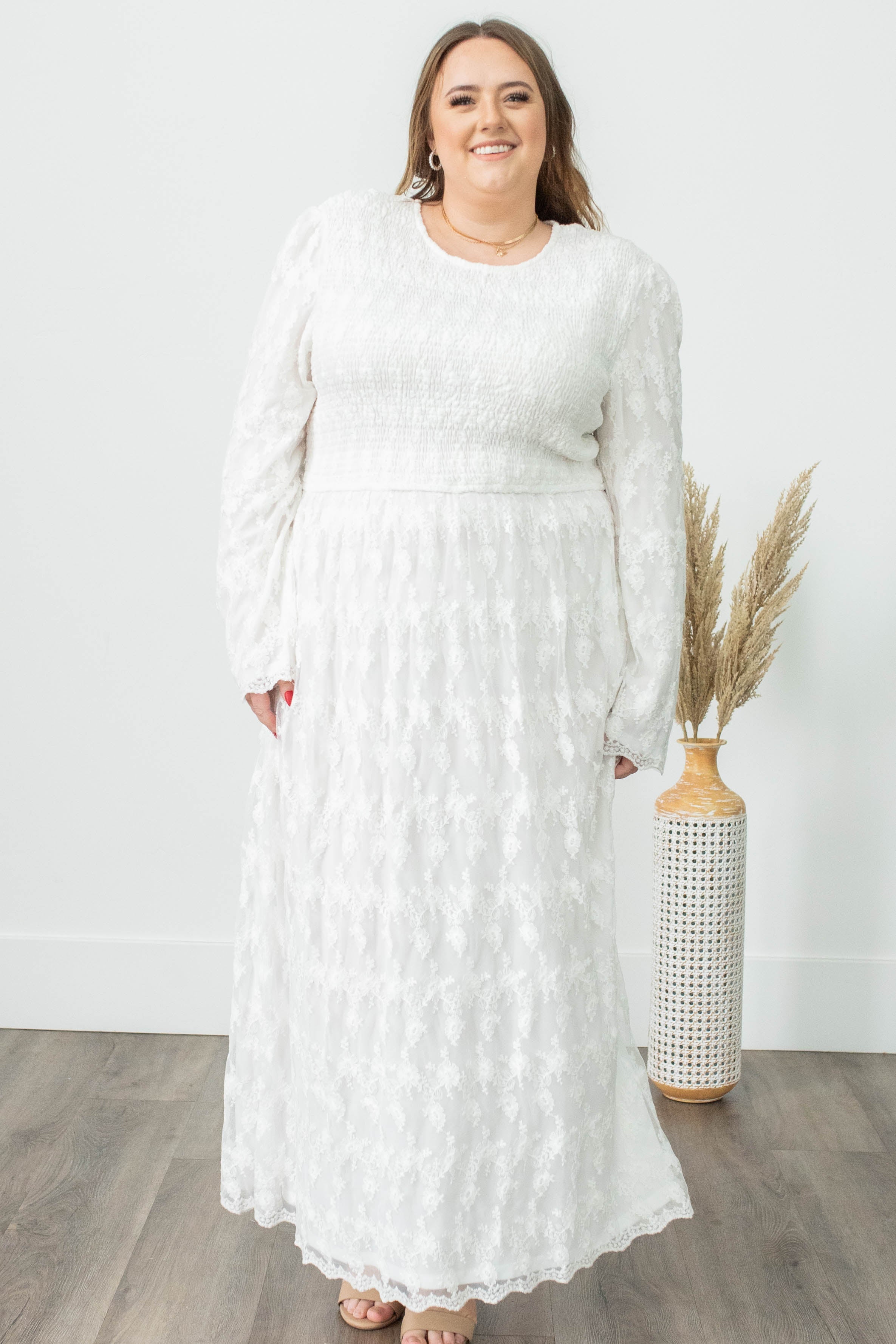 Vianne White Lace Dress