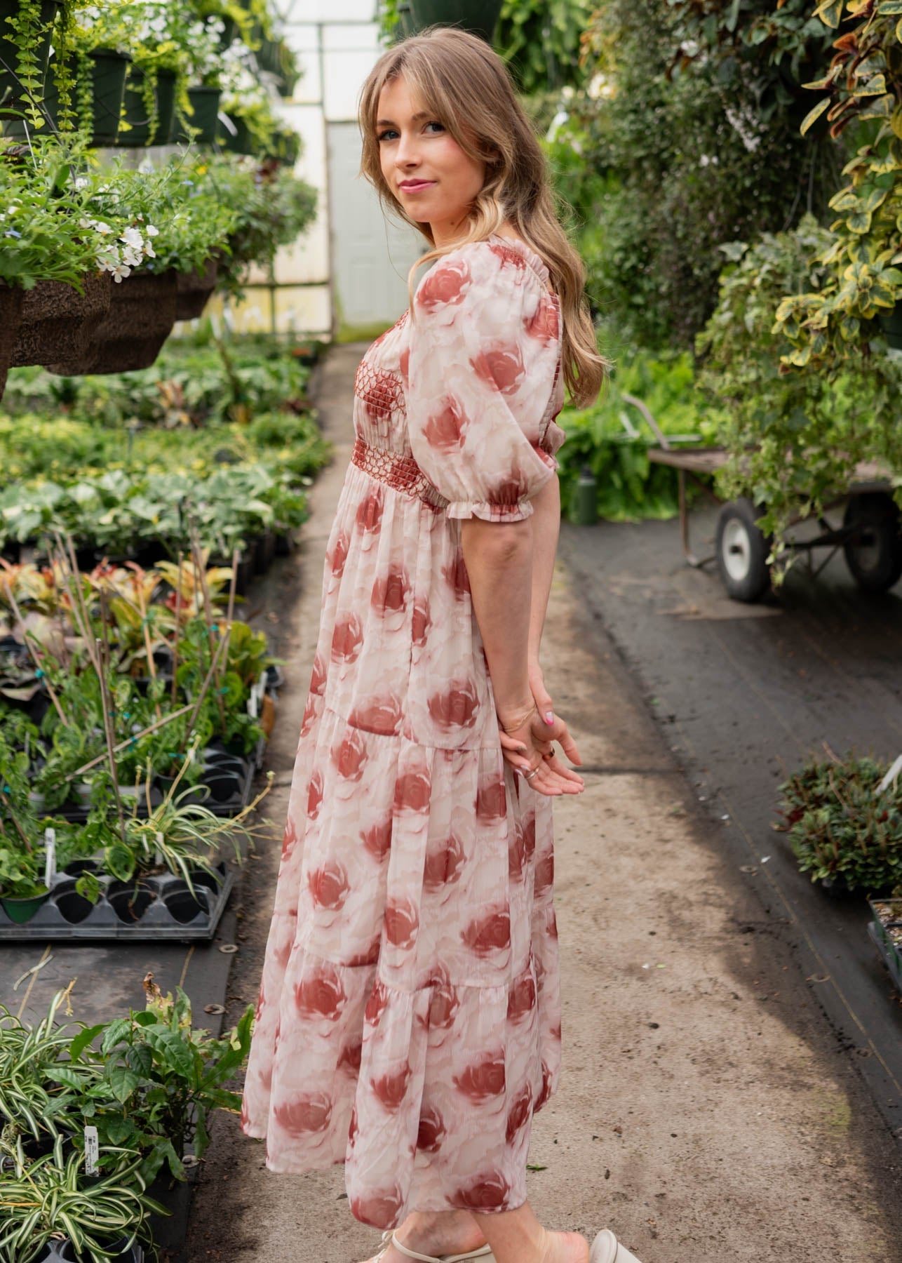 Victoria Rose Floral Tiered Dress