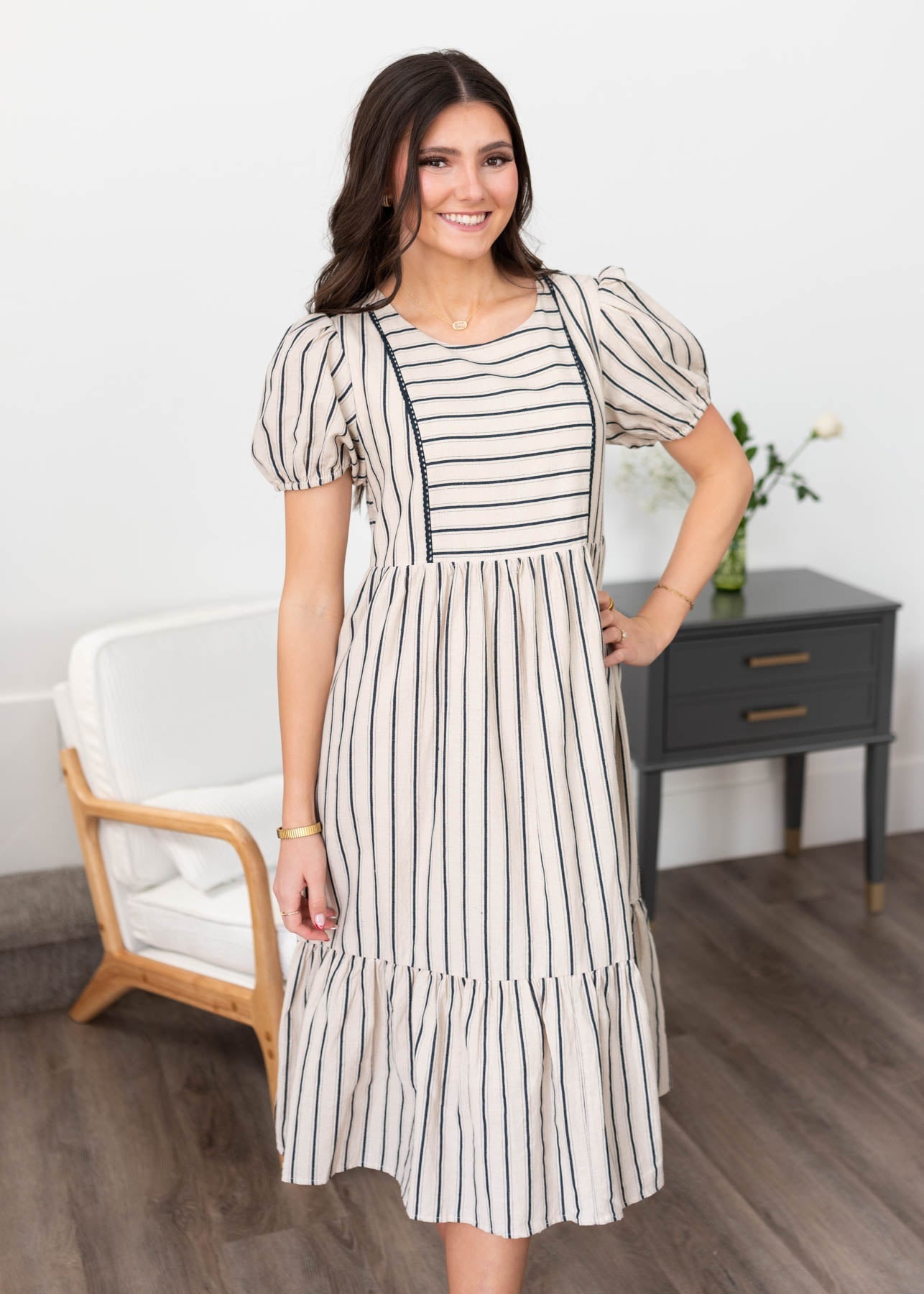 Vinnie Navy Stripe Dress