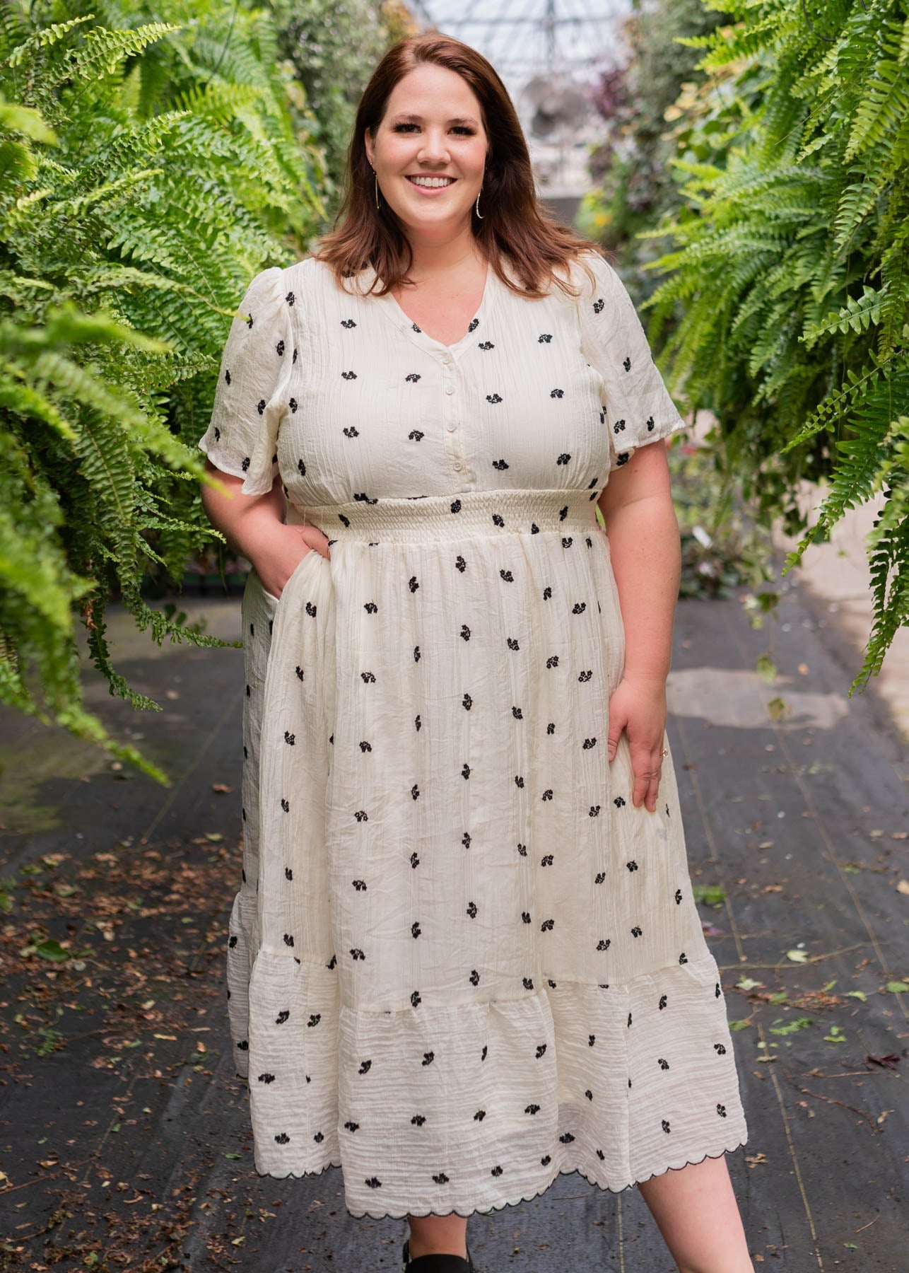 Viviana Ivory Embroidered Dress