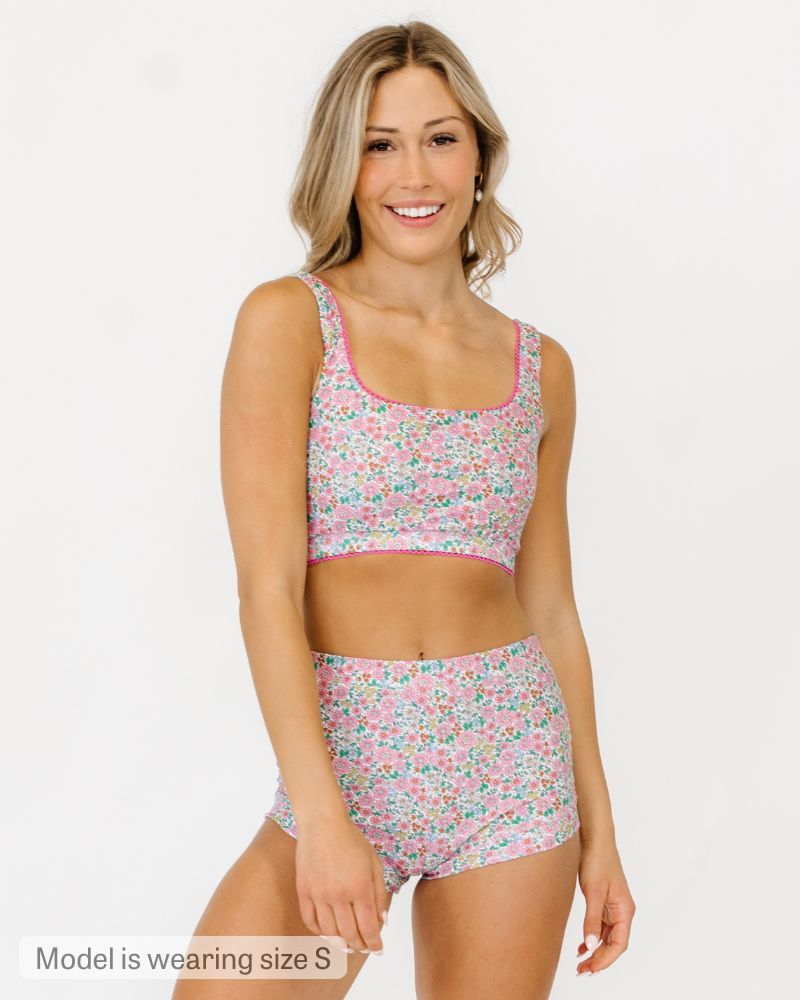 Whimsy Floral Retro Boy Short