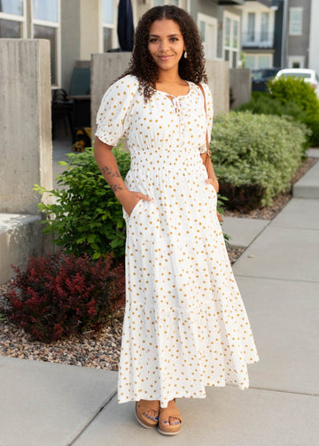 Wren White Polka Dot Dress