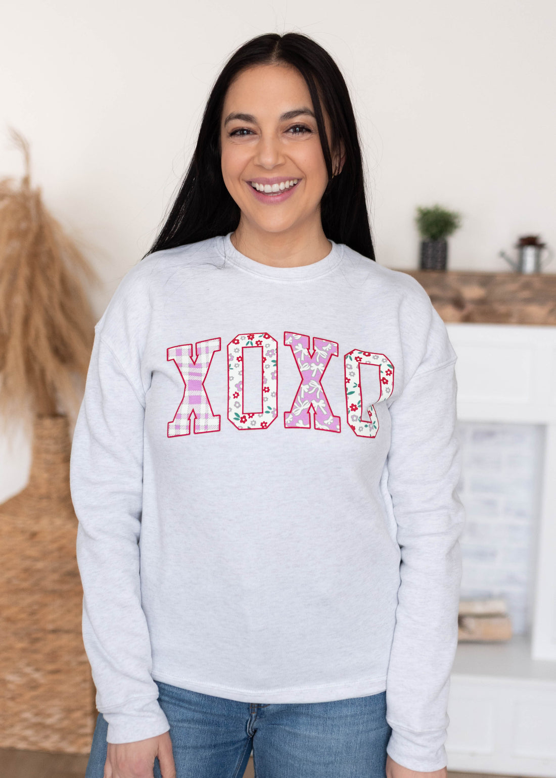 XOXO Grey Graphic Pullover
