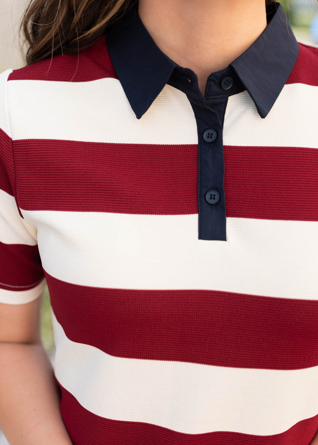 Yvonne Red Striped Dress