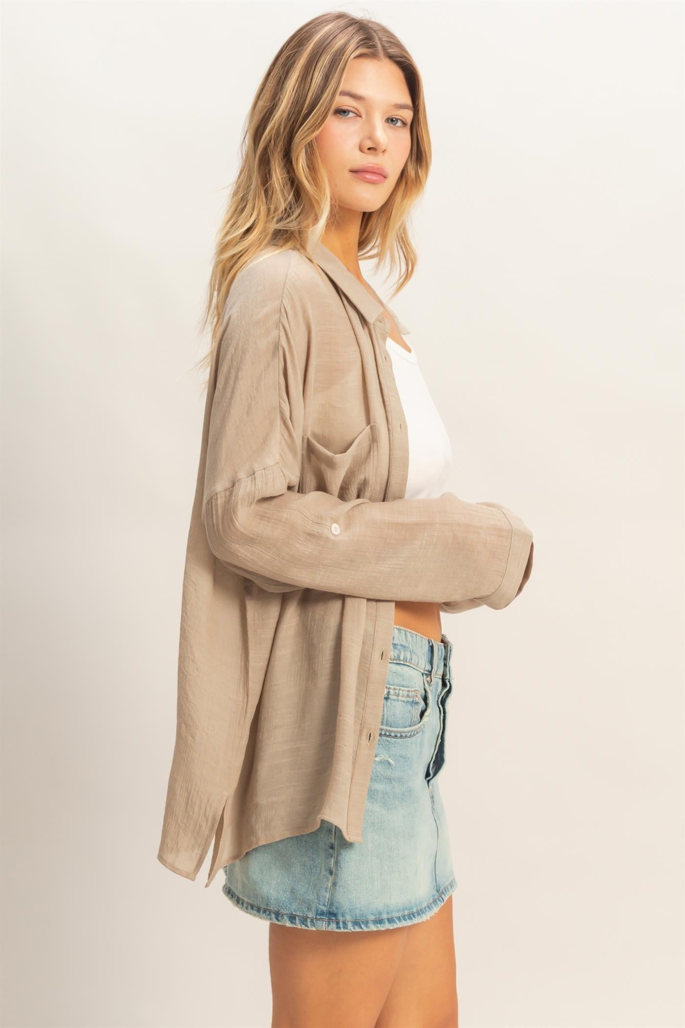 Taupe Everyday Top
