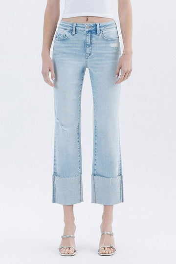 Vervet Coastal Mist Cuffed Crop Jeans
