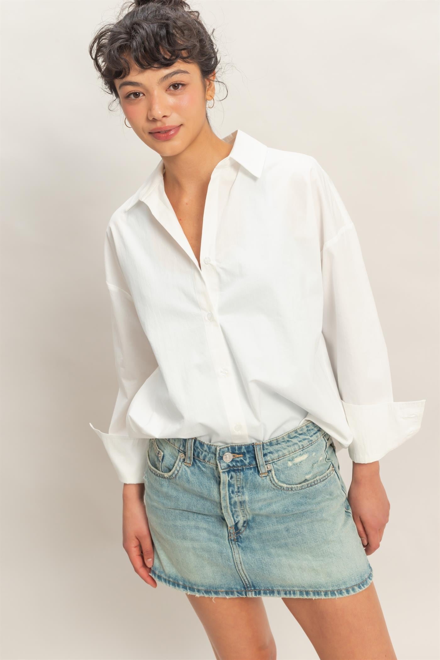 Ivory Coast Button Up Top