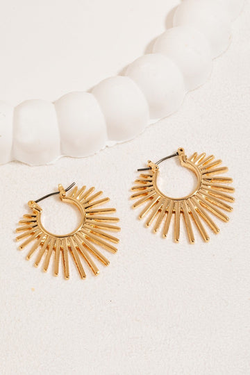 Ray Of Sunshine Hoop Earring (Multiple Colors)