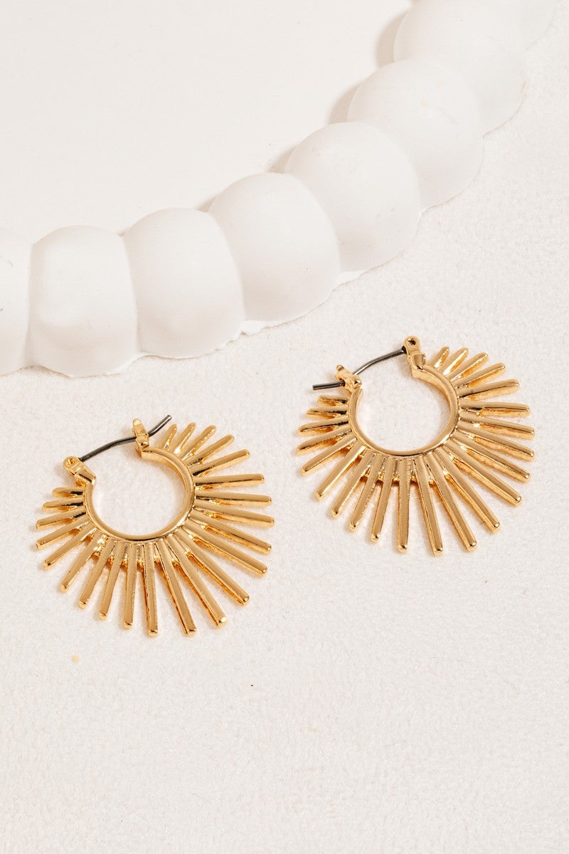 Ray Of Sunshine Hoop Earring (Multiple Colors)