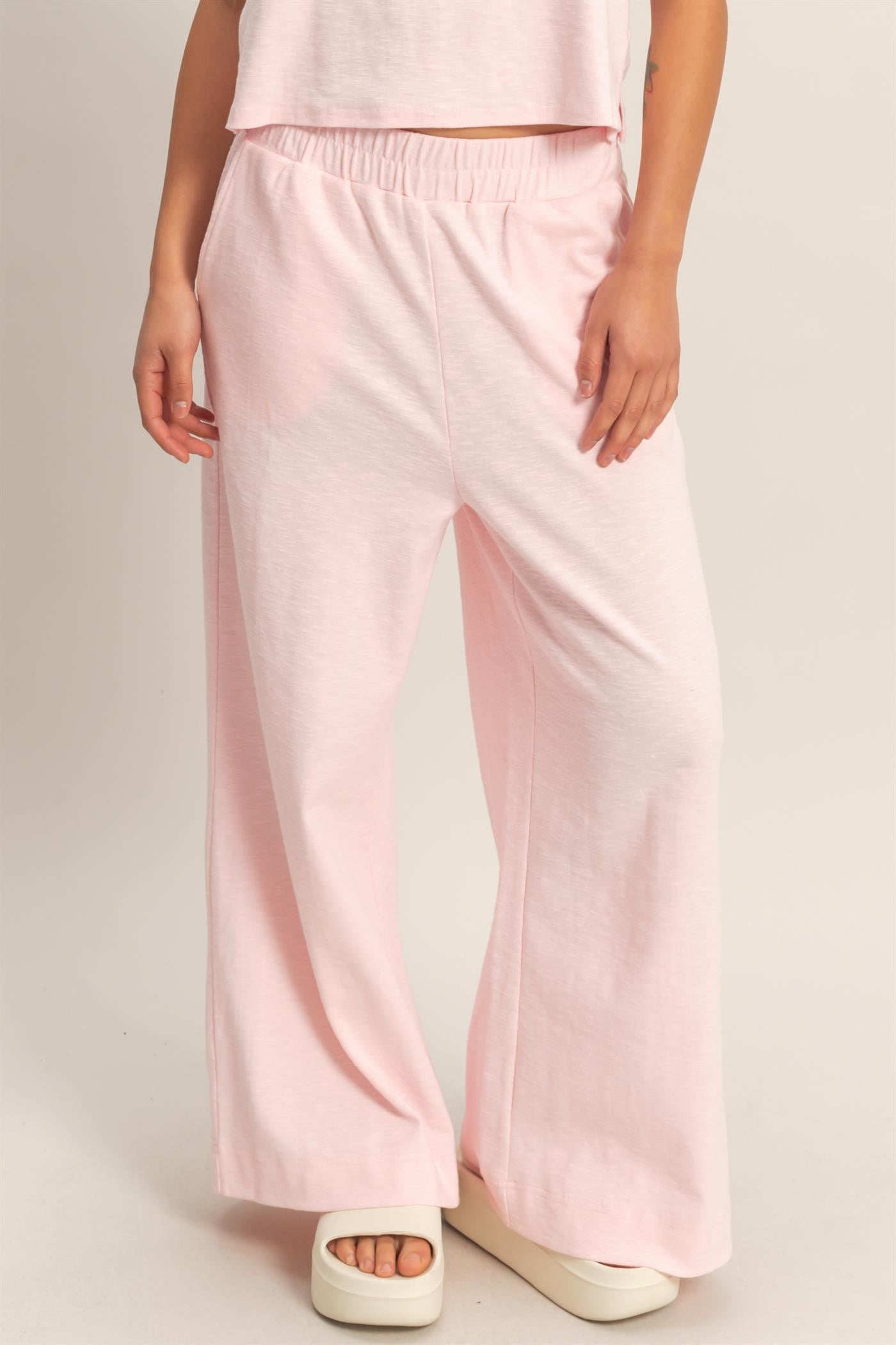 Blush Ease Wide Leg Pants