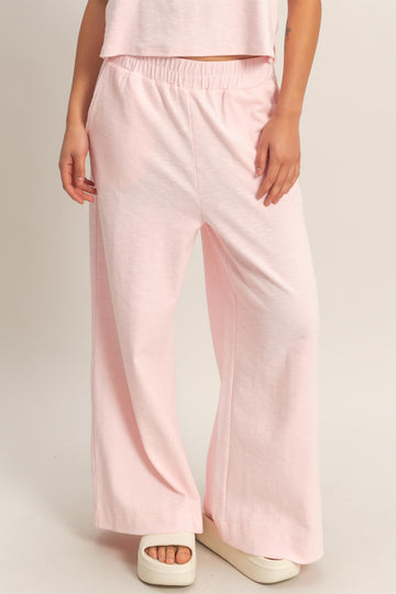 Blush Ease Wide Leg Pants