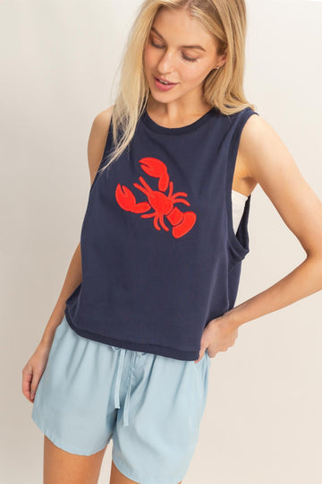 Anchorage Red Crab Tank (Navy)