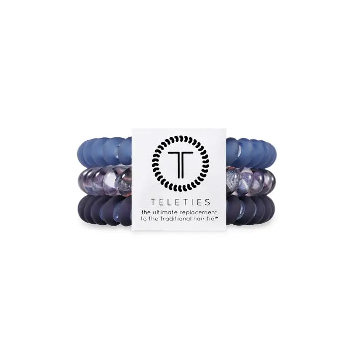 TELETIES Small Hair Ties - No-Rip, Strong Grip Hair Accessories (3-Pack)