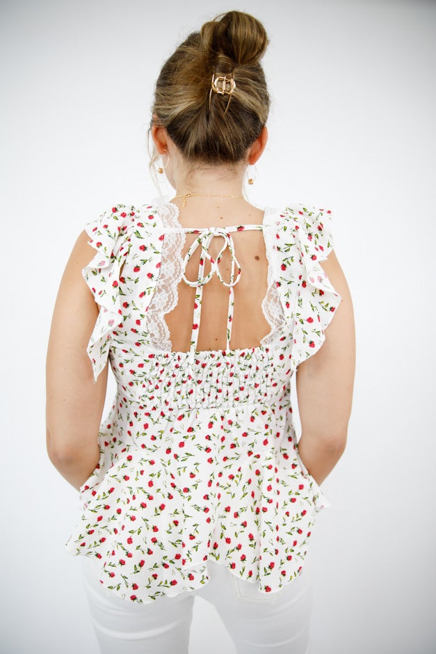 Ros¨¦ All Day Peplum Top *Final Sale*